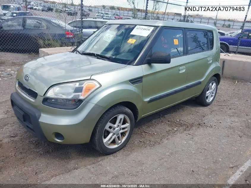2010 Kia Soul + VIN: KNDJT2A2XA7079483 Lot: 42224028