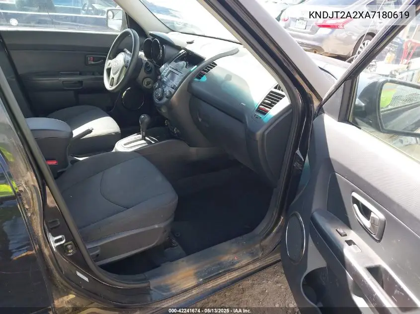 2010 Kia Soul + VIN: KNDJT2A2XA7180619 Lot: 42241674