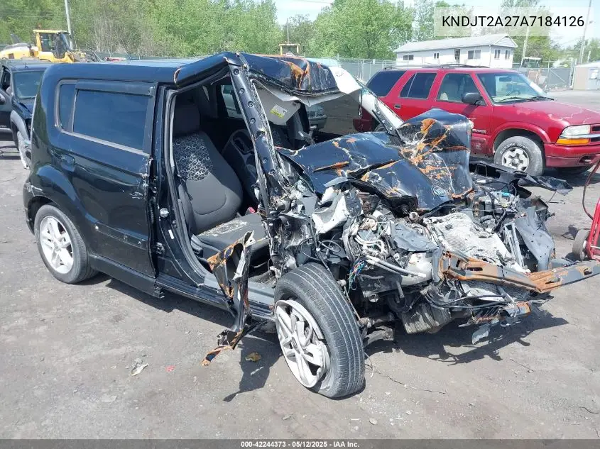2010 Kia Soul + VIN: KNDJT2A27A7184126 Lot: 42244373