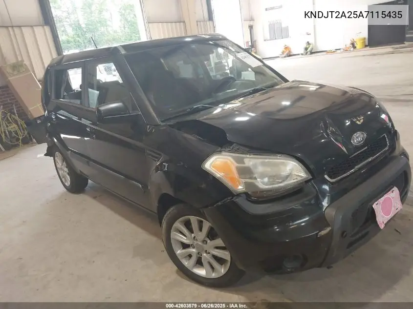 2010 Kia Soul + VIN: KNDJT2A25A7115435 Lot: 42603579