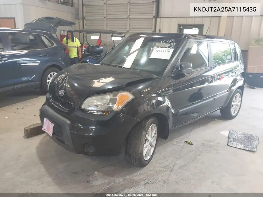 2010 Kia Soul + VIN: KNDJT2A25A7115435 Lot: 42603579