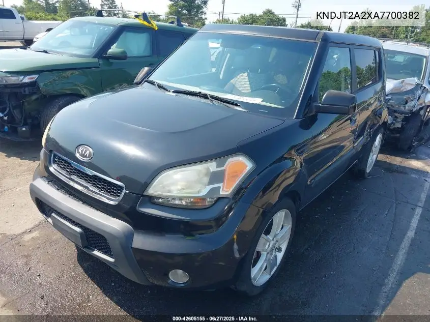 2010 Kia Soul +/!/Sport VIN: KNDJT2A2XA7700382 Lot: 42605155