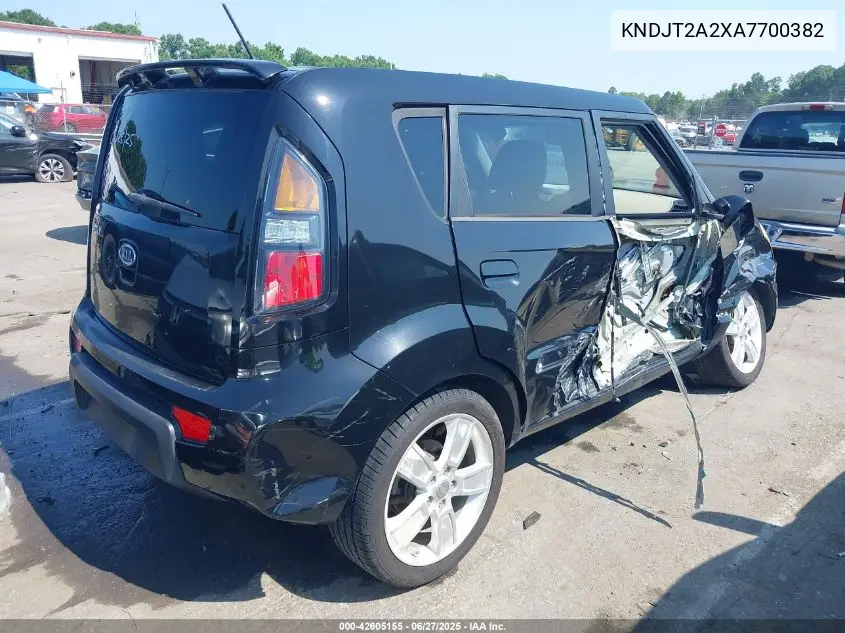 2010 Kia Soul +/!/Sport VIN: KNDJT2A2XA7700382 Lot: 42605155