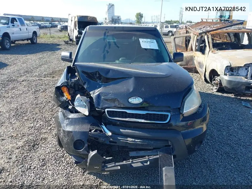 2010 Kia Soul VIN: KNDJT2A1XA7028542 Lot: 42619281