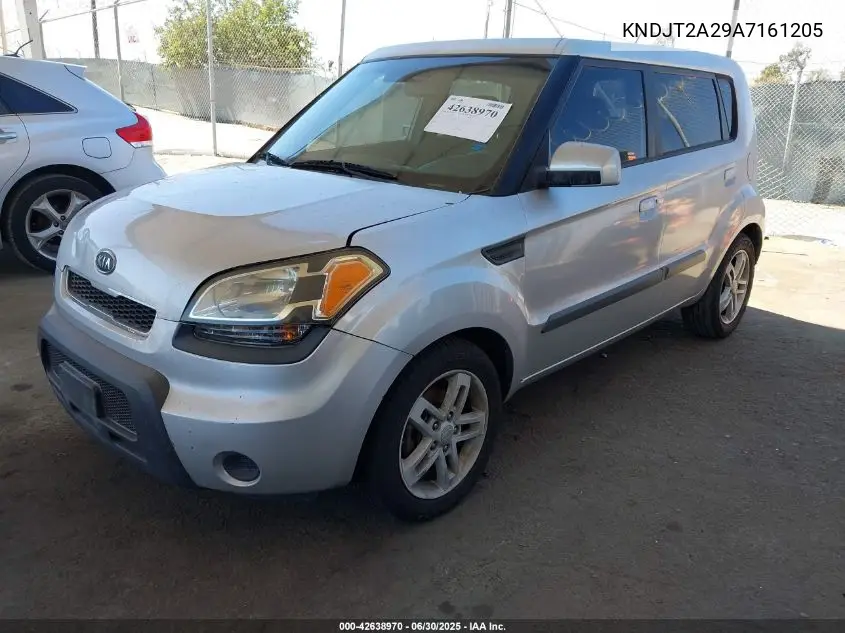 2010 Kia Soul + VIN: KNDJT2A29A7161205 Lot: 42638970