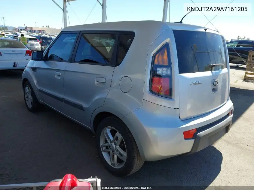 2010 Kia Soul + VIN: KNDJT2A29A7161205 Lot: 42638970