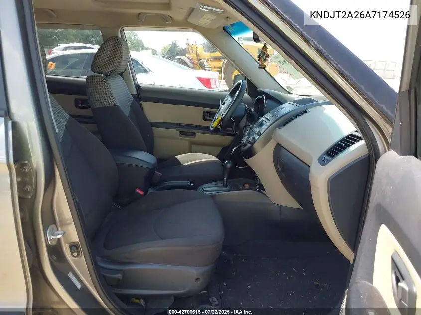 2010 Kia Soul ! VIN: KNDJT2A26A7174526 Lot: 42700615