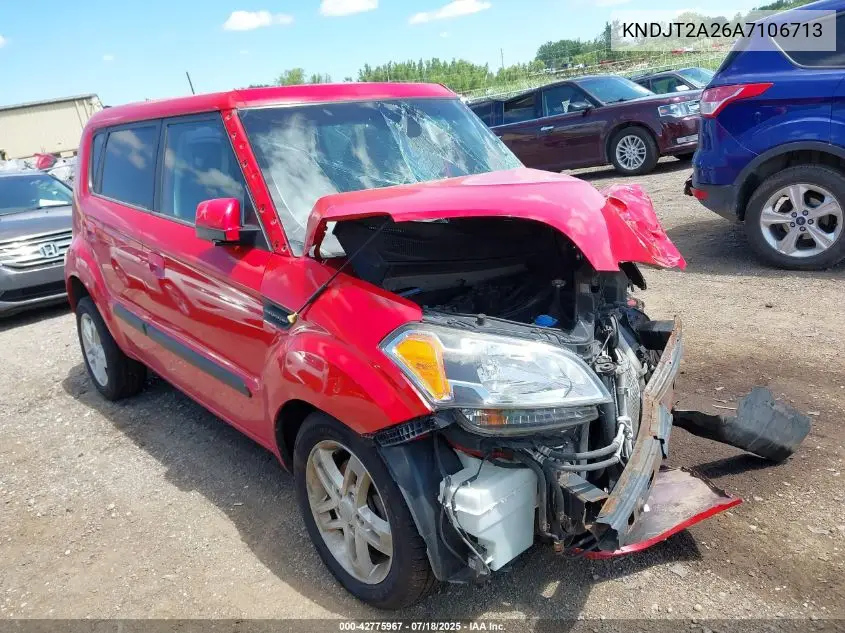 2010 Kia Soul + VIN: KNDJT2A26A7106713 Lot: 42775967