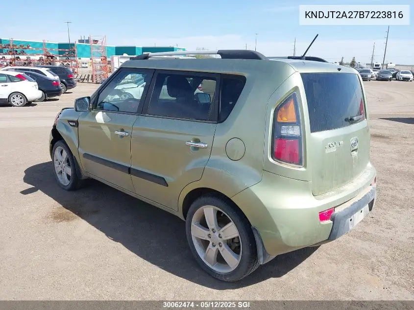 2011 Kia Soul +/!/Sport VIN: KNDJT2A27B7223816 Lot: 30062474