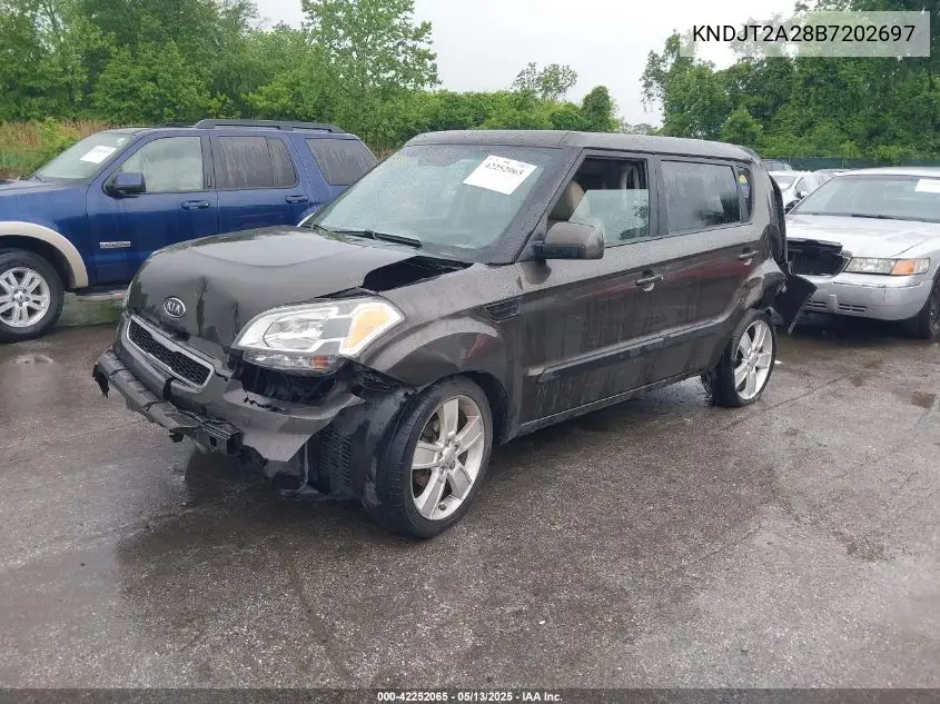 2011 Kia Soul +/!/Sport VIN: KNDJT2A28B7202697 Lot: 42252065