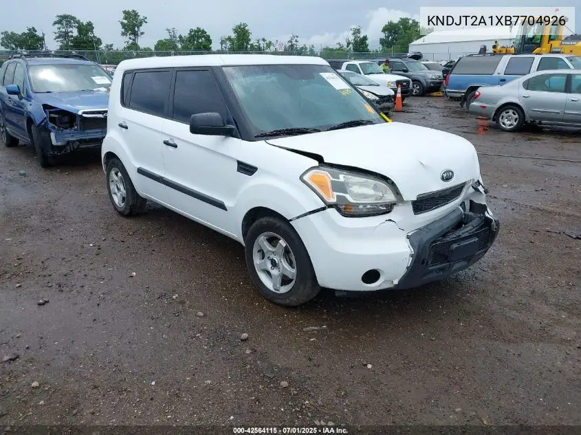 2011 Kia Soul VIN: KNDJT2A1XB7704926 Lot: 42564115