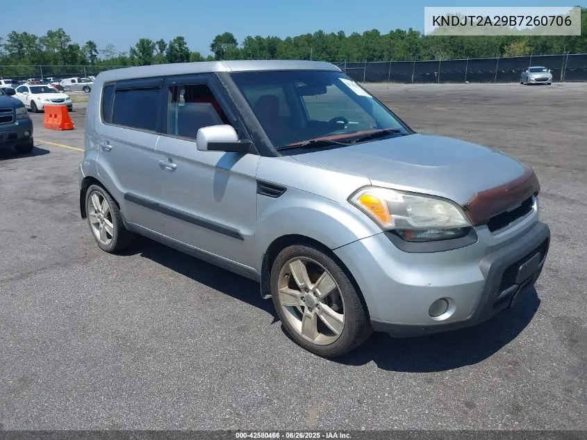 2011 Kia Soul Sport VIN: KNDJT2A29B7260706 Lot: 42580466