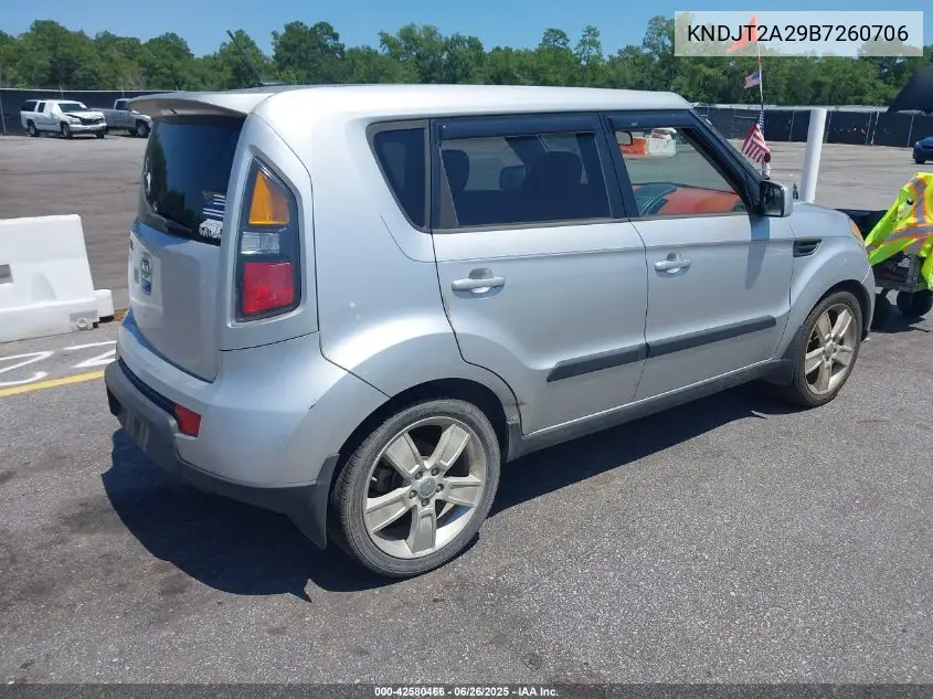 2011 Kia Soul Sport VIN: KNDJT2A29B7260706 Lot: 42580466