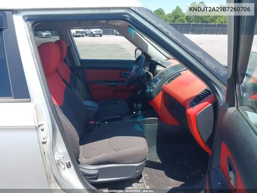 2011 Kia Soul Sport VIN: KNDJT2A29B7260706 Lot: 42580466