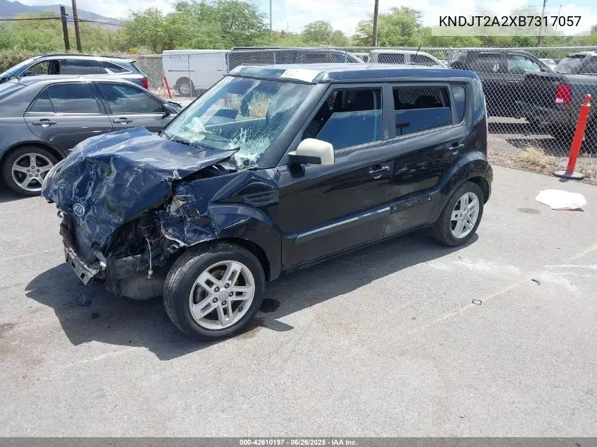 2011 Kia Soul + VIN: KNDJT2A2XB7317057 Lot: 42610197