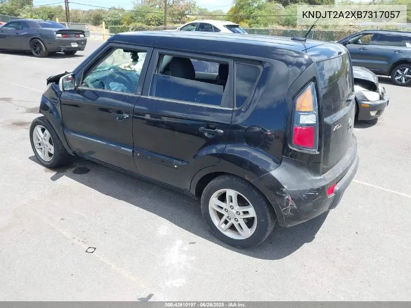 2011 Kia Soul + VIN: KNDJT2A2XB7317057 Lot: 42610197