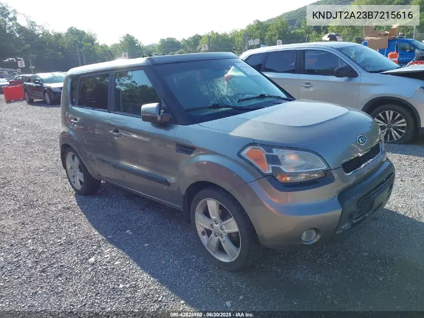 2011 Kia Soul +/!/Sport VIN: KNDJT2A23B7215616 Lot: 42623180