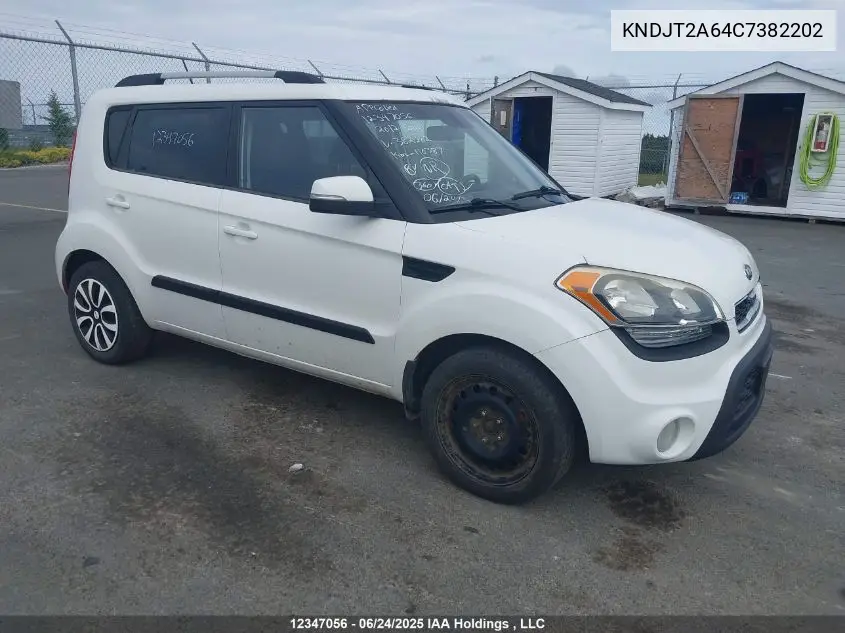 2012 Kia Soul +/!/Sport VIN: KNDJT2A64C7382202 Lot: 12347056