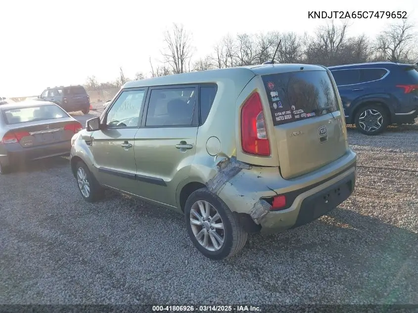 2012 Kia Soul + VIN: KNDJT2A65C7479652 Lot: 41806926