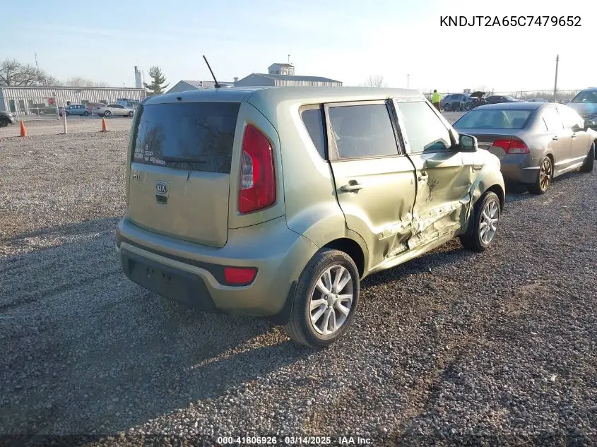 2012 Kia Soul + VIN: KNDJT2A65C7479652 Lot: 41806926