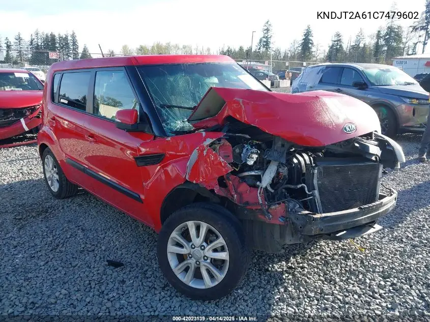 2012 Kia Soul + VIN: KNDJT2A61C7479602 Lot: 42023139