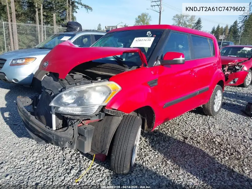 2012 Kia Soul + VIN: KNDJT2A61C7479602 Lot: 42023139