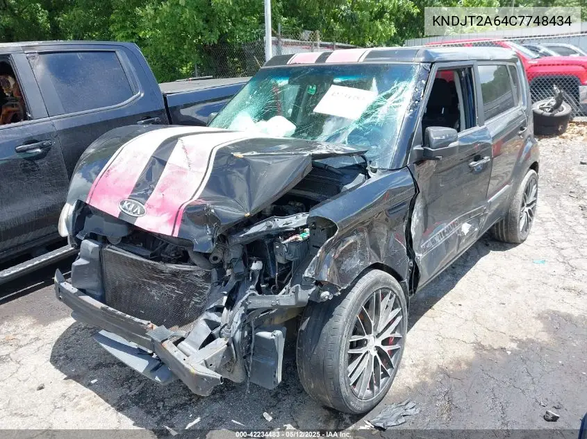 2012 Kia Soul + VIN: KNDJT2A64C7748434 Lot: 42234483