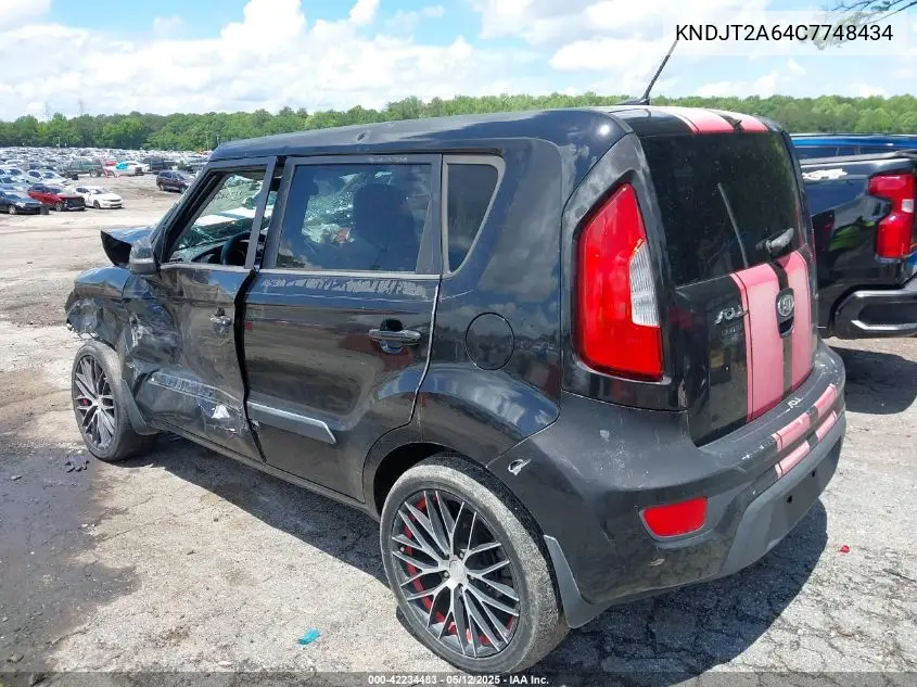 2012 Kia Soul + VIN: KNDJT2A64C7748434 Lot: 42234483