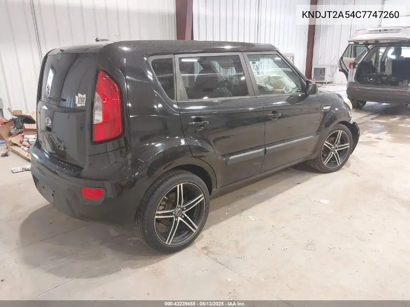 2012 Kia Soul VIN: KNDJT2A54C7747260 Lot: 42239458