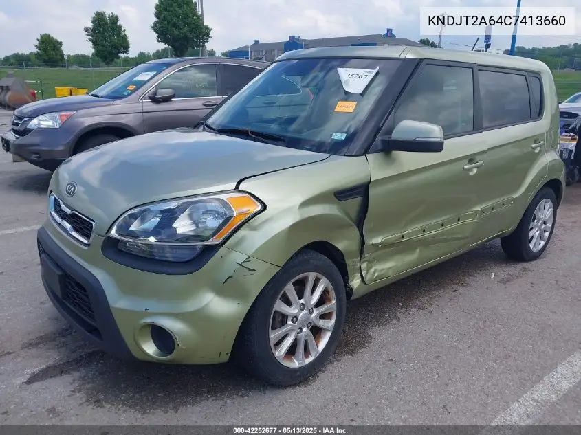 2012 Kia Soul + VIN: KNDJT2A64C7413660 Lot: 42252677