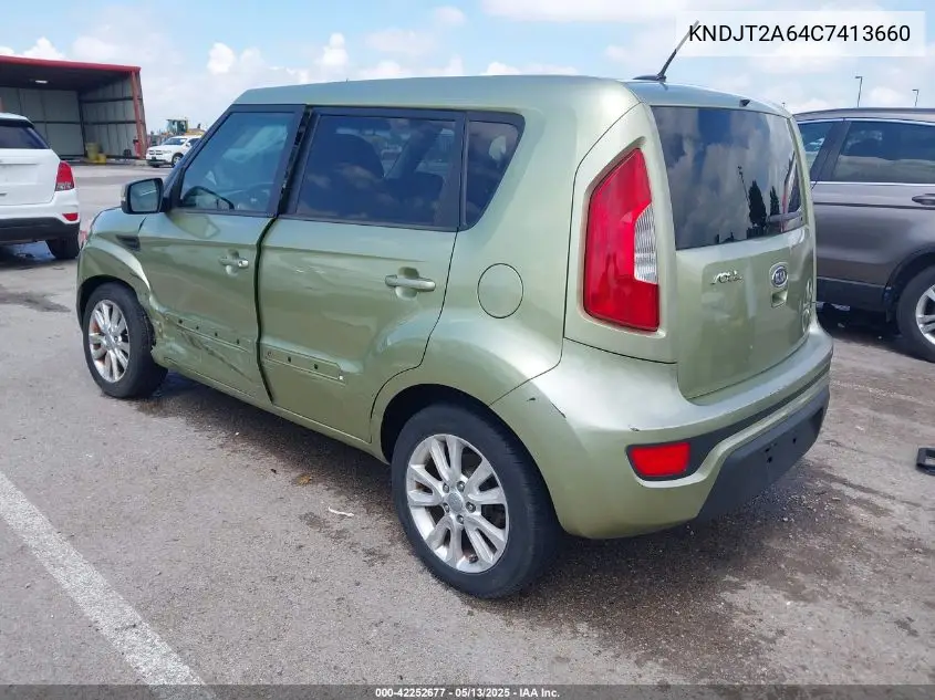 2012 Kia Soul + VIN: KNDJT2A64C7413660 Lot: 42252677