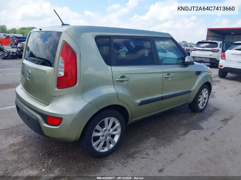 2012 Kia Soul + VIN: KNDJT2A64C7413660 Lot: 42252677