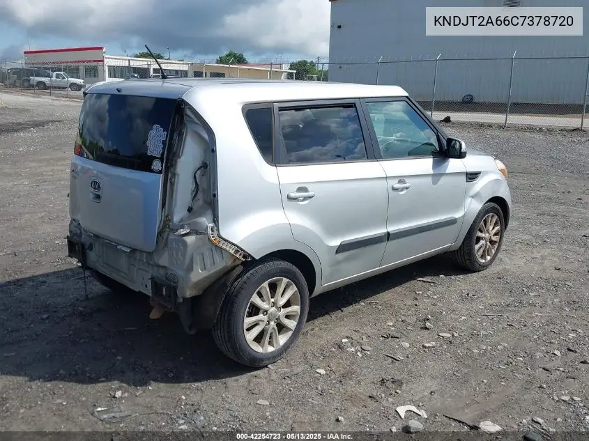 2012 Kia Soul + VIN: KNDJT2A66C7378720 Lot: 42254723