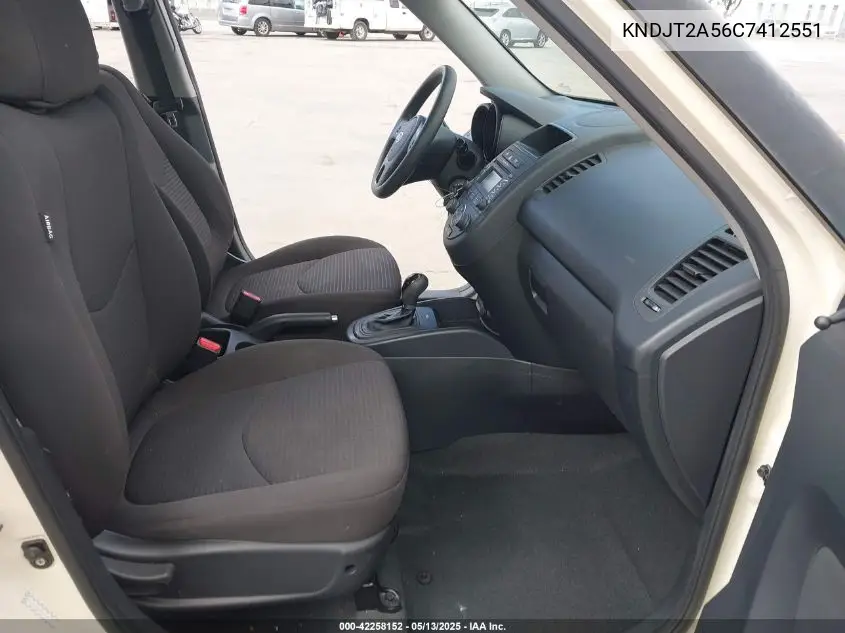 2012 Kia Soul VIN: KNDJT2A56C7412551 Lot: 42258152