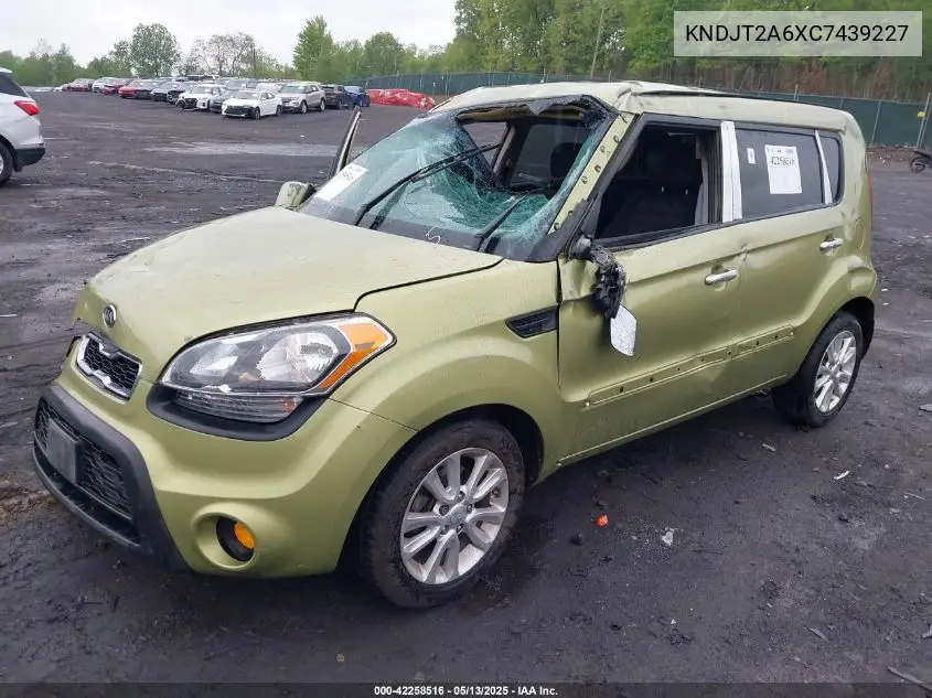 2012 Kia Soul + VIN: KNDJT2A6XC7439227 Lot: 42258516
