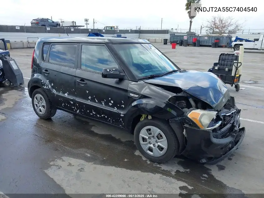 2012 Kia Soul VIN: KNDJT2A55C7404540 Lot: 42259066