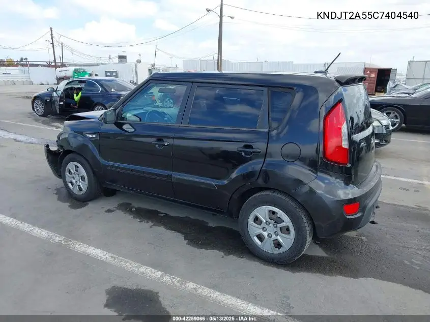 2012 Kia Soul VIN: KNDJT2A55C7404540 Lot: 42259066