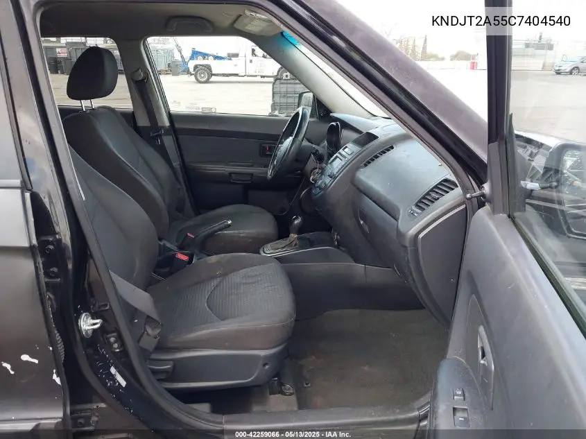 2012 Kia Soul VIN: KNDJT2A55C7404540 Lot: 42259066