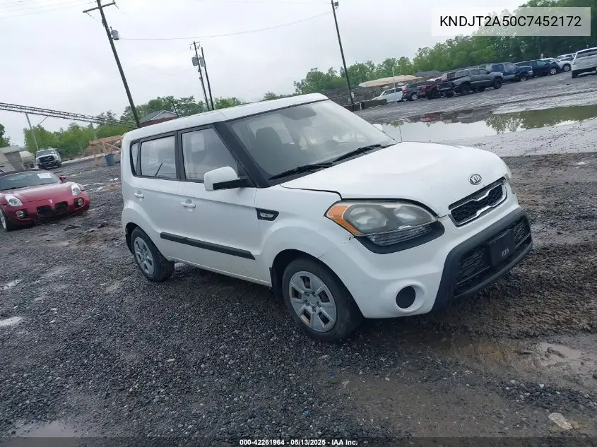 2012 Kia Soul VIN: KNDJT2A50C7452172 Lot: 42261964