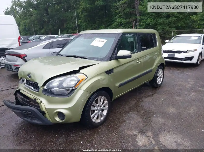 2012 Kia Soul + VIN: KNDJT2A65C7417930 Lot: 42600538