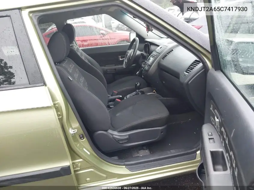 2012 Kia Soul + VIN: KNDJT2A65C7417930 Lot: 42600538