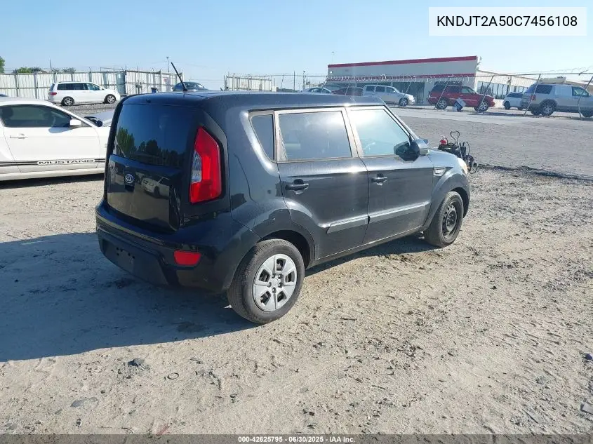 2012 Kia Soul VIN: KNDJT2A50C7456108 Lot: 42625795