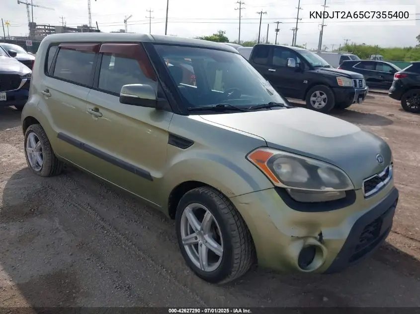 2012 Kia Soul + VIN: KNDJT2A65C7355400 Lot: 42627290