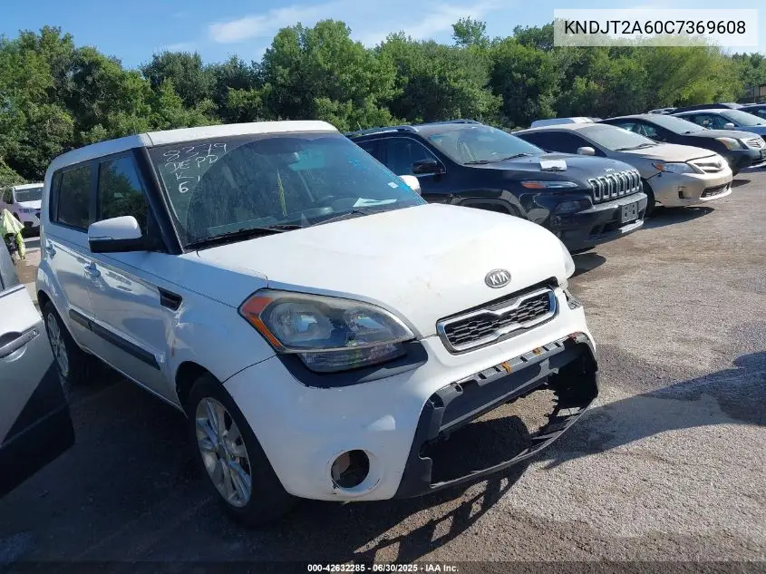 2012 Kia Soul + VIN: KNDJT2A60C7369608 Lot: 42632285