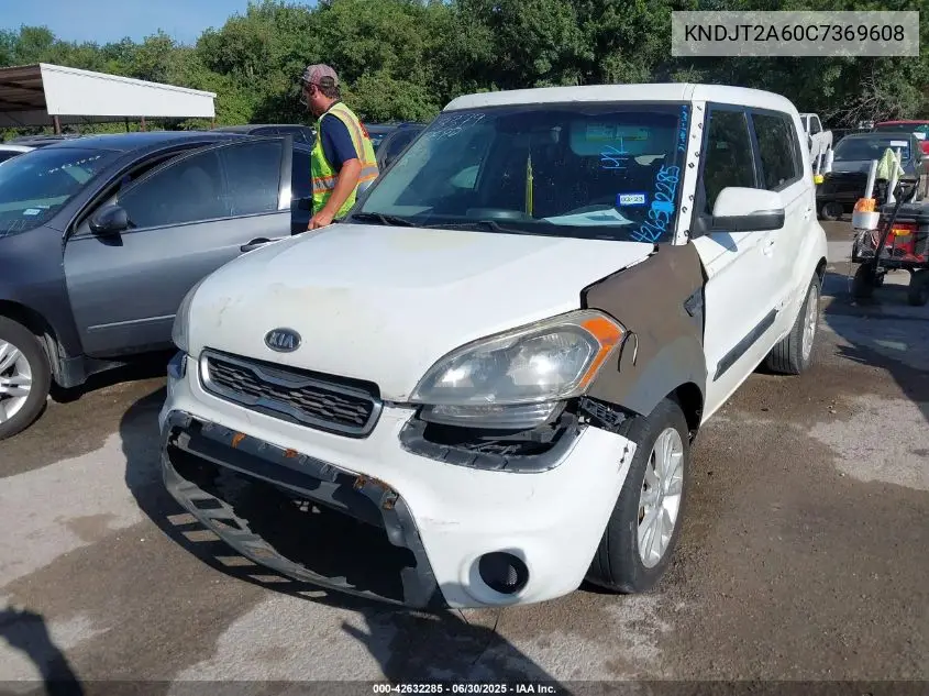 2012 Kia Soul + VIN: KNDJT2A60C7369608 Lot: 42632285
