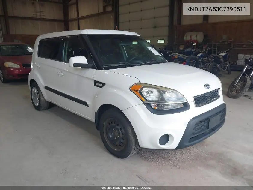 2012 Kia Soul VIN: KNDJT2A53C7390511 Lot: 42634537