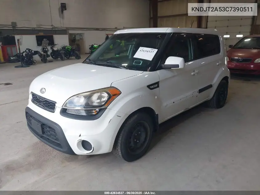 2012 Kia Soul VIN: KNDJT2A53C7390511 Lot: 42634537