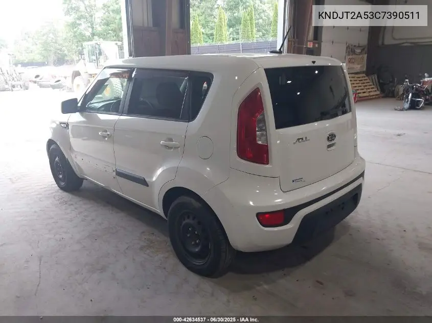 2012 Kia Soul VIN: KNDJT2A53C7390511 Lot: 42634537
