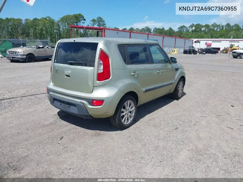 2012 Kia Soul + VIN: KNDJT2A69C7360955 Lot: 42637920