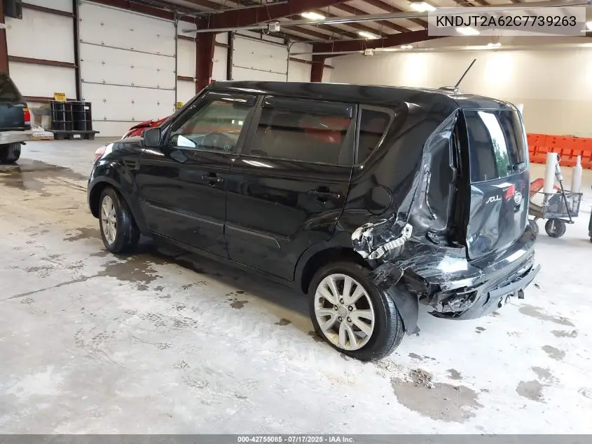 2012 Kia Soul + VIN: KNDJT2A62C7739263 Lot: 42755085